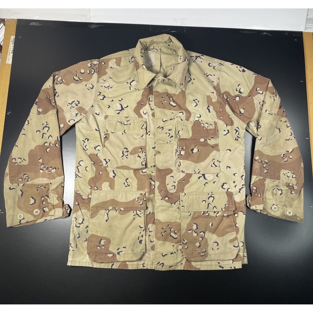 Vintage US Military Chocolate Chip Desert Camo Field Jacket Gulf War Era Sz M